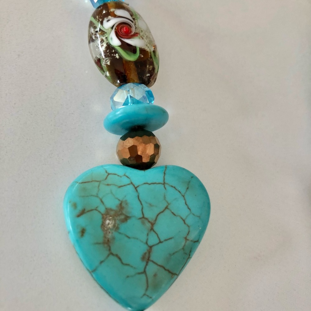 Boho Turquoise Necklace - Picture 4 of 7